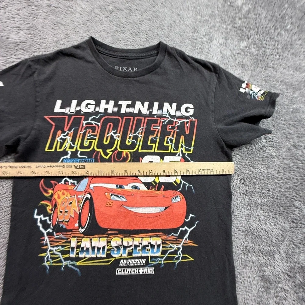 Disney Pixar Cars Lightning McQueen I Am Speed Graphic T-Shirt Black S - Picture 5 of 5